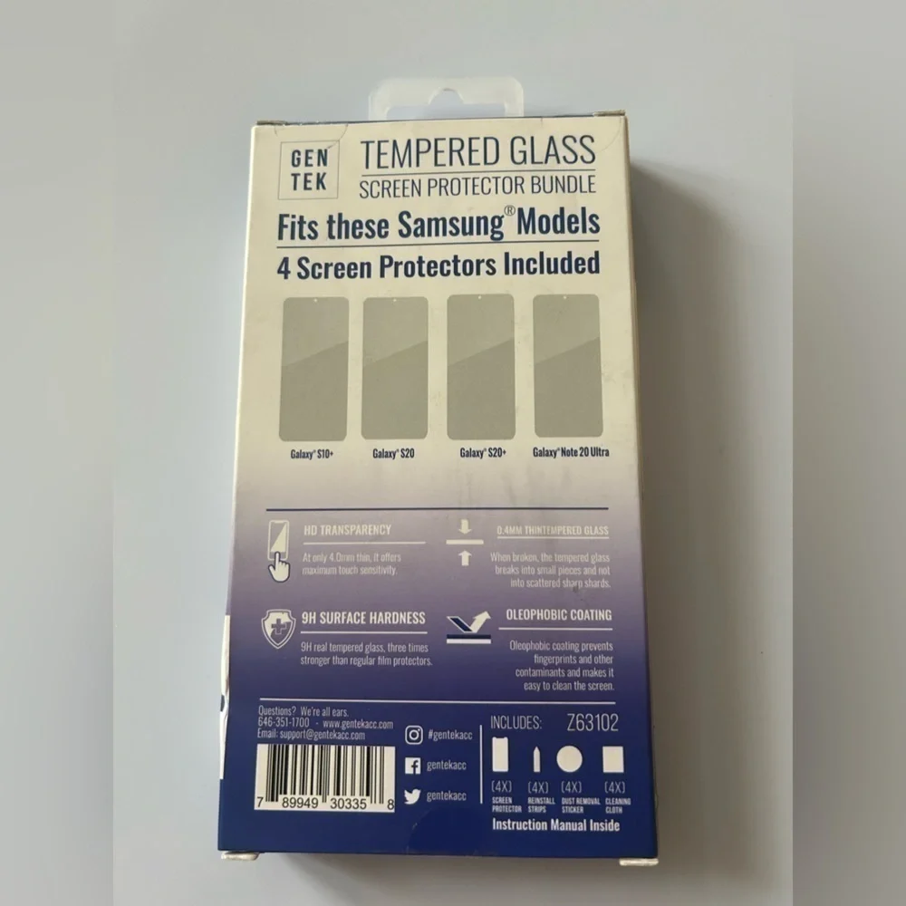 Tempered Glass Screen Protector GenTek Galaxy S10+ S20 S20+ Galaxy Note 20 Ultra